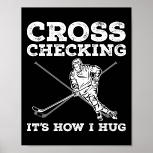 Leuke ijshockeykunst voor mannen vrouwen kinderen poster