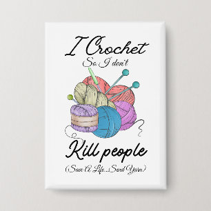 Leuke ik Haak Red Een Leven Garens Kunst Button
