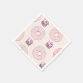 Leuke illustratiepatroon van zoete donuts in de wo servet (Hoek)