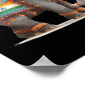 Leuke Indiase olifant grafisch kostuum voor volwas Poster (Hoek)