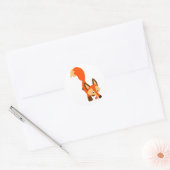 Leuke Inquisitieve Cartoon Fox Sticker (Envelop)