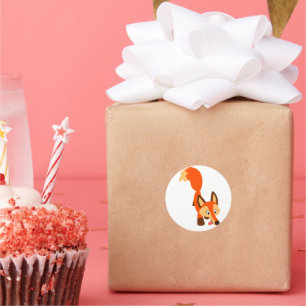 Leuke Inquisitieve Cartoon Fox Sticker