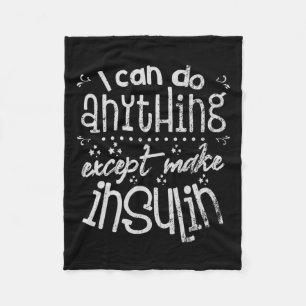 Leuke Insuline T1d Diabetes  Fleece Deken