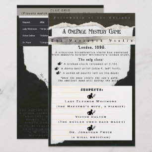 Leuke Interactieve Mystery Party Game Kaart