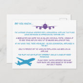 Leuke & interessante feiten over het vliegtuig briefkaart (Voorkant / Achterkant)