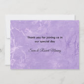 Leuke iridescen lila paarse faux glitter bedankkaart (Achterkant)