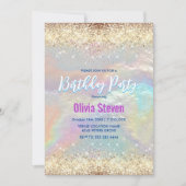 Leuke iriserende faux gouden glitter kaart (Voorkant)