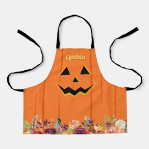 Leuke Jack O' Lantern Halloween Pompoen Bloemen Ki Schort