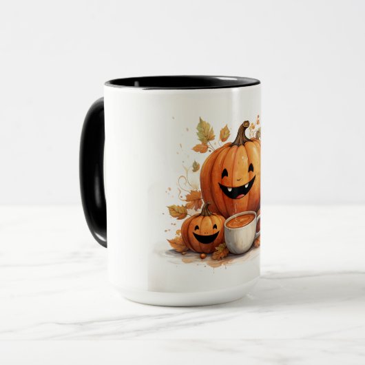 Leuke Jack-O-Lanterns Mok (Voorkant links)