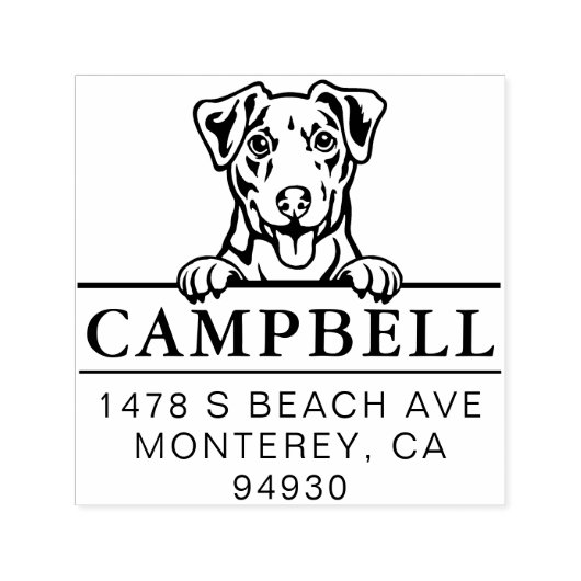 Leuke Jack Russel Custom Dog Adres Stempel (Design)