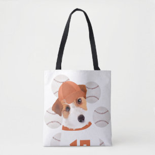 Leuke Jack Russell Hond Honkbal Jersey en Ballen Draagtas