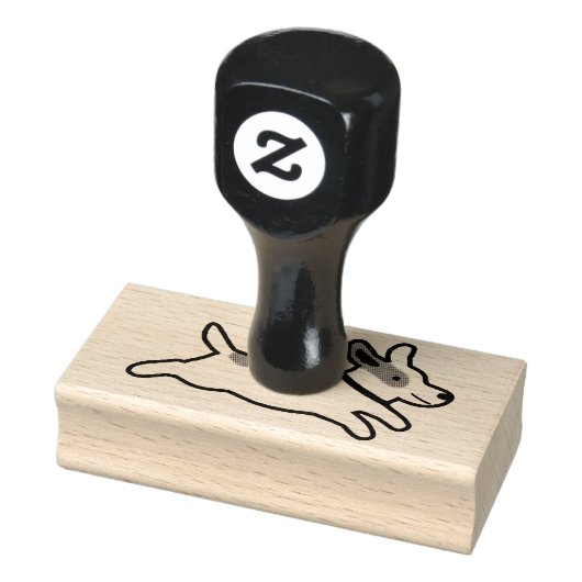 Leuke Jack Russell Terrier Cartoon Hond Rubberstempel (Stempel)