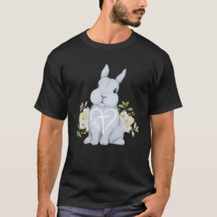 Leuke Jezus Liefde Konijn Konijntje Lente Bloemen T-shirt