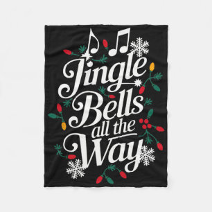 Leuke Jingle Bells helemaal feestelijk kerstfeest Fleece Deken