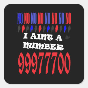 Leuke Joker ontwerpwoorden en donkere kleuren Vierkante Sticker