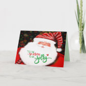 Leuke Jolly Santa Kerstplezier Kinder Inspirivity Kaart (Voorkant)