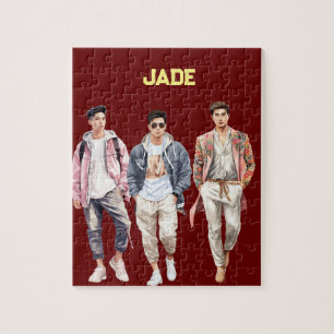 Leuke jongens gepersonaliseerde naam legpuzzel