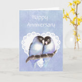 Leuke jubileum Liefde vogel Humor Kaart (Gele Bloem)