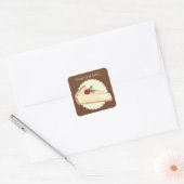 Leuke kaascake liefhebbers Voeg tekst toe Vierkante Sticker (Envelop)