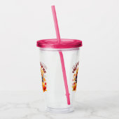 Leuke kalkoen en herfstgebladerte acryl drinkbeker (Links)