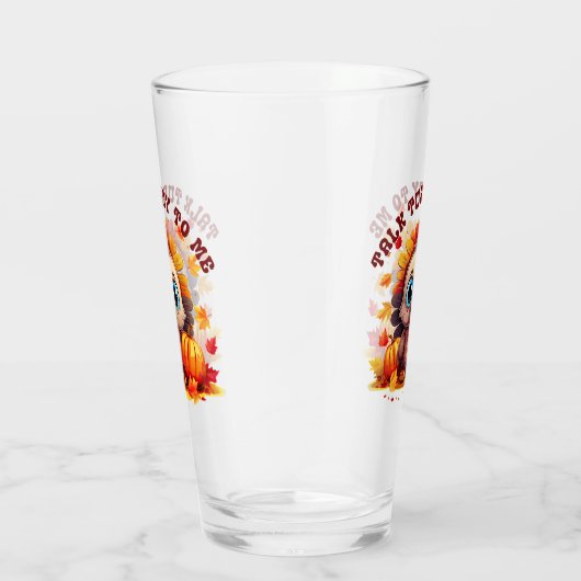 Leuke kalkoen en herfstgebladerte glas (Rechts)