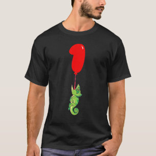 Leuke kameleon 1e Verjaardag Kinder ballonfeest T-shirt