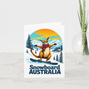 Leuke kangoeroe snowboarden in Australië Kaart