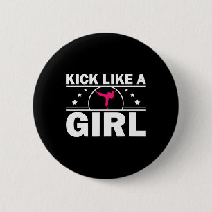Leuke Karate Cadeau Kickboksen Karate Fan Taekwond Ronde Button 5,7 Cm