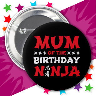 Leuke Karate Party Kinder Mum van de Verjaardag Ni Ronde Button 5,7 Cm