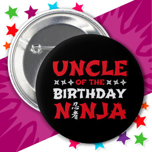 Leuke Karate Party Kinder Oom van de Verjaardag Ni Ronde Button 5,7 Cm