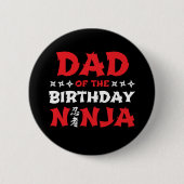 Leuke Karate Party Kinder Papa van de Verjaardag N Ronde Button 5,7 Cm (Voorkant)