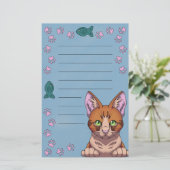 Leuke kat briefpapier (gevoerd) (Staand voorkant)
