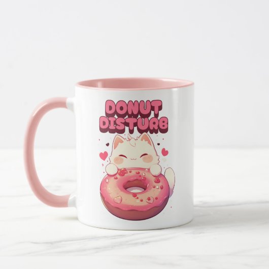 Leuke kat donut mok (Links)