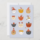 Leuke Kat Gepersonaliseerde Uitnodiging van het Ve (Achterkant)