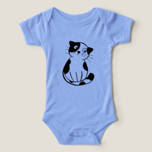 Leuke kat grafische baby T-shirt voor kleine ontde