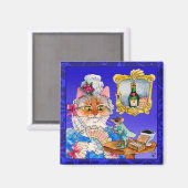 Leuke kat Koningin Marie Antoinette magneet (Voorkant / Achterkant)