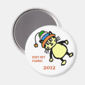 Leuke kat magneet - wit (Voorkant / Achterkant)