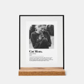 Leuke Kat Mam Grappig Woordenboek Definitie met Fo Acryl Bord (Voorkant)