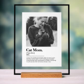 Leuke Kat Mam Grappig Woordenboek Definitie met Fo Acryl Bord (Neutraal)