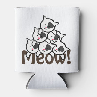 Leuke Kat (Meow)zwart Blikjeskoeler