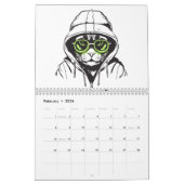 Leuke kat met liefde en vrede kalender (Feb 2026)