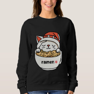 Leuke kat met pet kerst, en het eten van ramen trui
