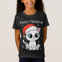 Leuke Kat met Santa Hat Vrolijk Kerstfeest