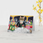 Leuke Kat, Muis, Manet Parijs (Franse Versie) Kaart (Gele Bloem)