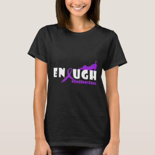 Leuke kat Overdosis Awareness Ontwerp Genoeg Overd T-shirt