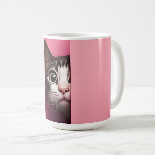 Leuke kat Peeks Koffiemok (Voorkant rechts)