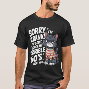 Leuke kat Sorry ik ben chagrijnig ik ga door mijn T-shirt