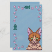 Leuke kat Stationery Briefpapier (Voorkant / Achterkant)