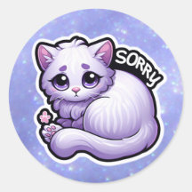 Leuke kat sticker - Sorry