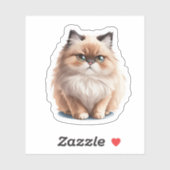 Leuke Kat Sticker van een Himalaya Kat Clipart (Vel)